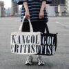 10 KANGOL 字母LOGO 大容量 帆布袋 黑色 米白色 帆布包 托特包 65551706