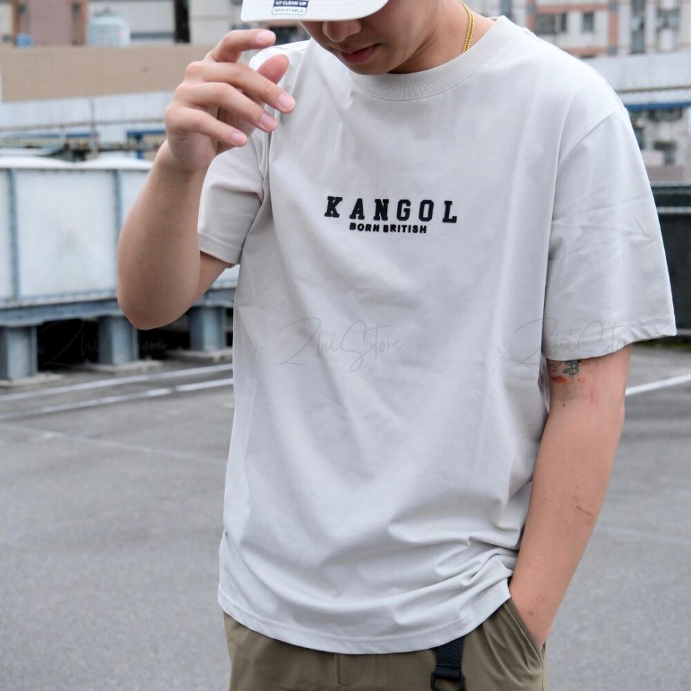 KANGOL 立體字母短袖上衣 白色 霜灰色 T恤 短袖t恤 6425100