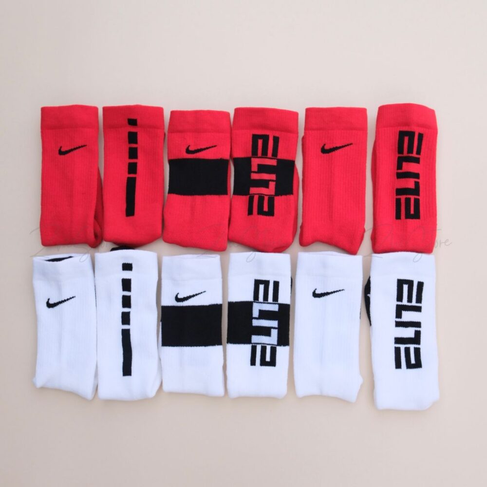 Nike Elite【3雙一組】籃球菁英襪 籃球襪 長襪 襪子 運動襪 白色 紅色 CW6063-100 CW6063-657