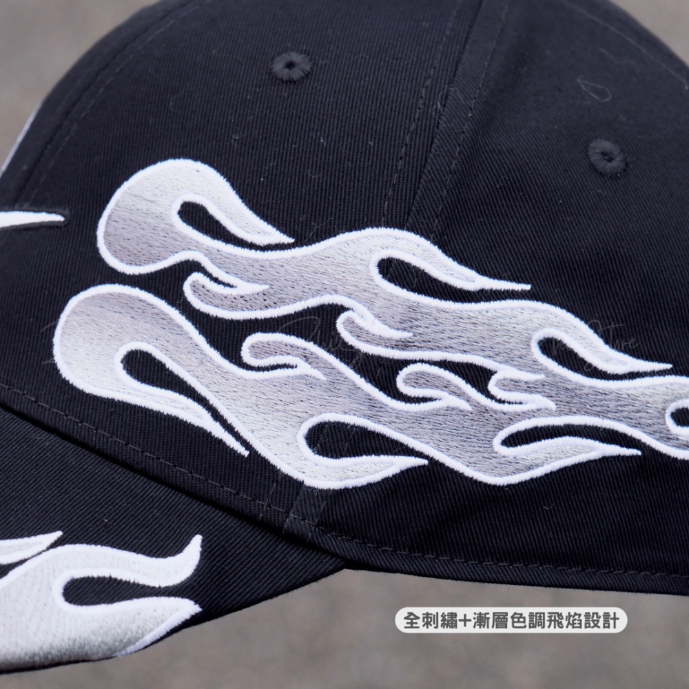 Nike Club OG Flame 刺繡飛焰硬頂帽 黑色 帽子 棒球帽 IH9258-010