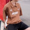 NCAA 拉克蘭袖 復古 半開襟 POLO衫 短袖上衣 上衣 黑色 74251320