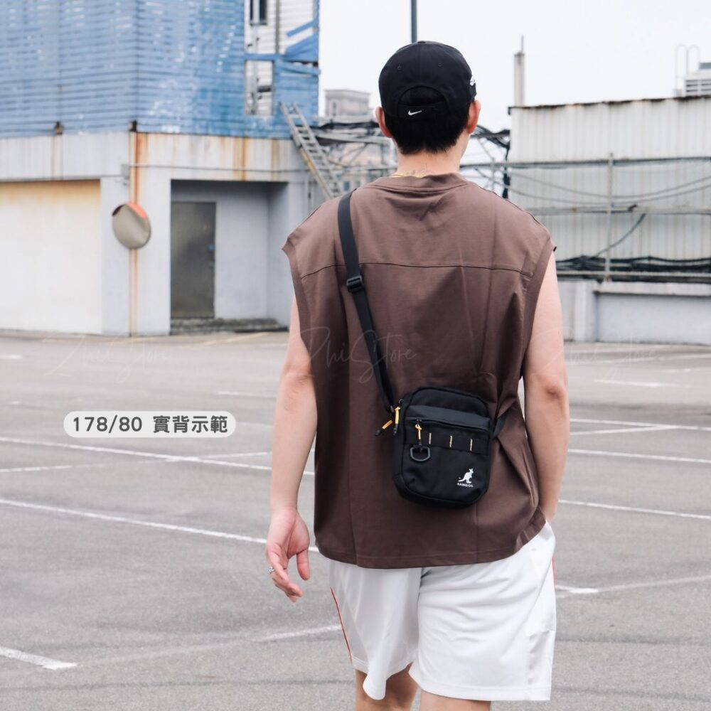 KANGOL 輕便側背小包 黑色 斜背包 肩背包 側背包 65551714