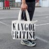 17 KANGOL 字母LOGO 大容量 帆布袋 黑色 米白色 帆布包 托特包 65551706