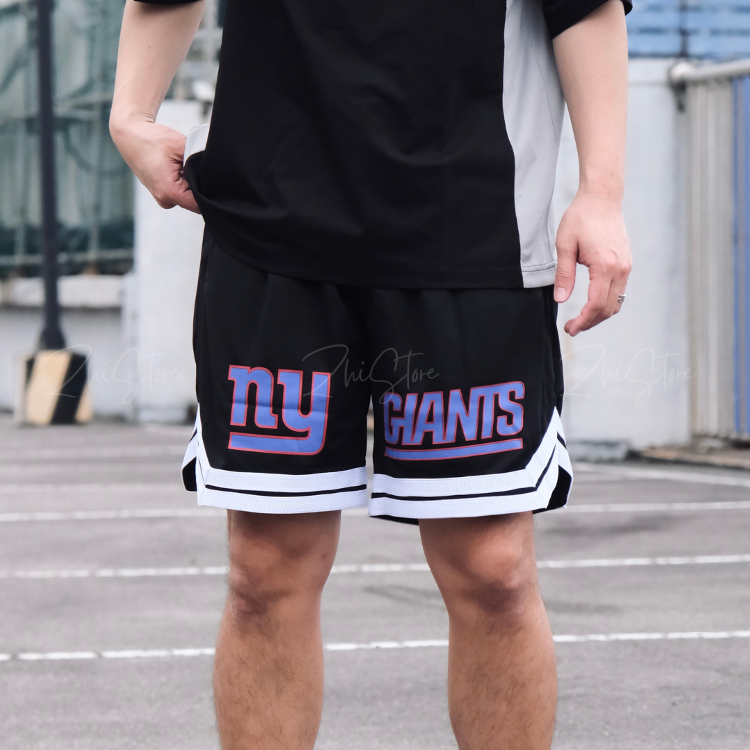 NFL 紐約巨人 籃球褲 籃球短褲 運動褲 運動短褲 休閒褲 休閒短褲 黑色 24211543