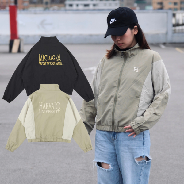 NCAA 女款 防潑水 刺繡 立領 防風外套 長袖 外套 黑色 卡其 73521161 73521162