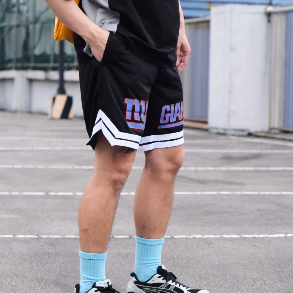 NFL 紐約巨人 籃球褲 籃球短褲 運動褲 運動短褲 休閒褲 休閒短褲 黑色 24211543
