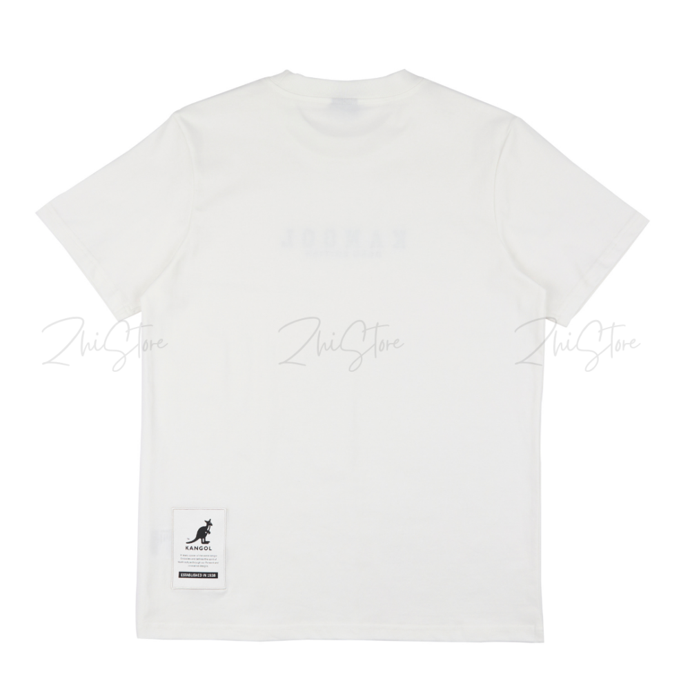 5 KANGOL 立體字母短袖上衣 白色 霜灰色 T恤 短袖t恤 6425100