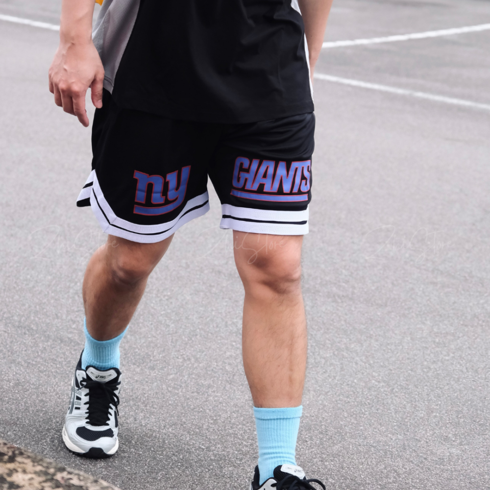 NFL 紐約巨人 籃球褲 籃球短褲 運動褲 運動短褲 休閒褲 休閒短褲 黑色 24211543