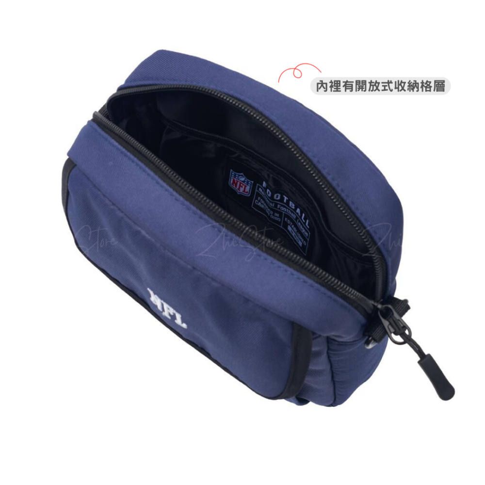 NFL 休閒網布側背包 斜背包 小包 隨身包 黑色 藍色 男包 女包 肩背包 24551702