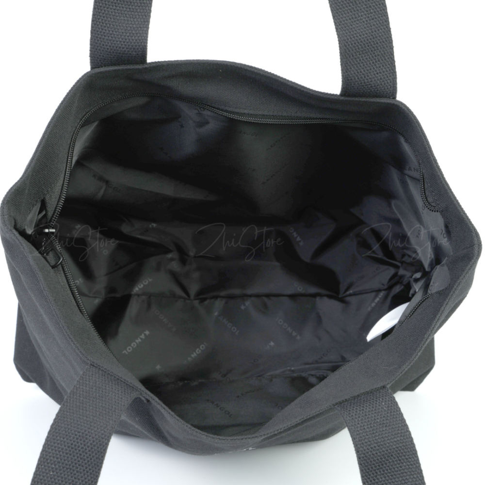 KANGOL 字母LOGO 大容量 帆布袋 黑色 米白色 帆布包 托特包 65551706