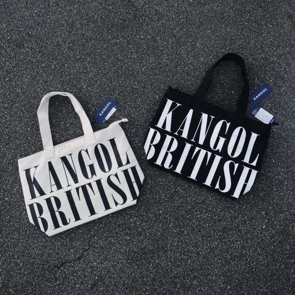 9 KANGOL 字母LOGO 大容量 帆布袋 黑色 米白色 帆布包 托特包 65551706