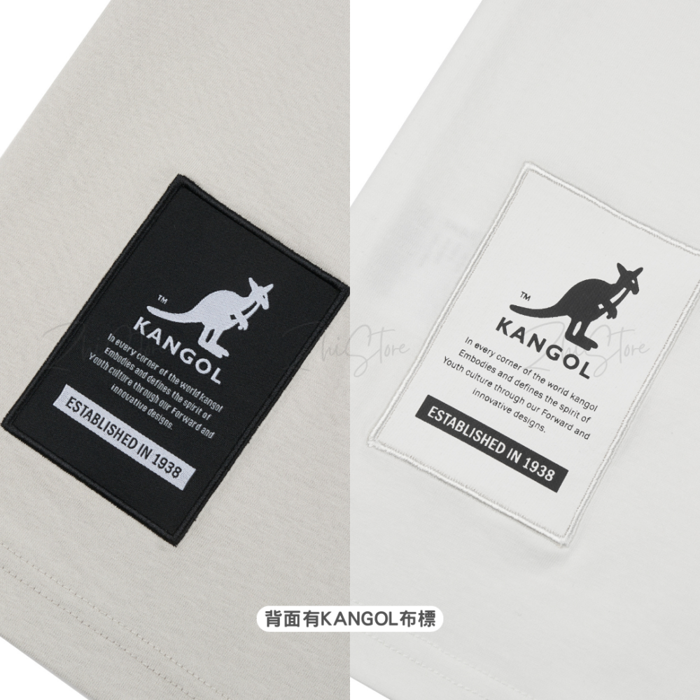 9 KANGOL 立體字母短袖上衣 白色 霜灰色 T恤 短袖t恤 6425100