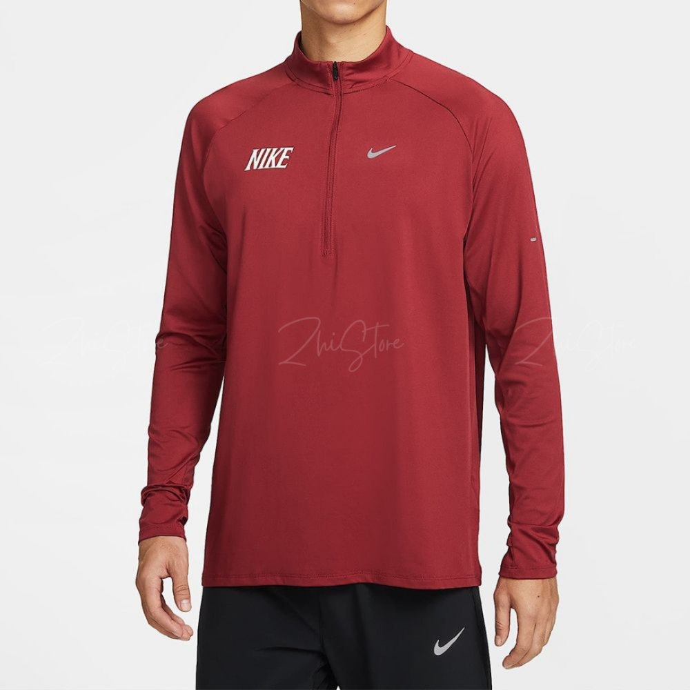 【零碼出清｜售出不退換｜2XL號】Nike Dri-FIT 脫韁系列 防曬 速乾 運動上衣 跑步上衣 長袖上衣 紅色 IQ3818-613