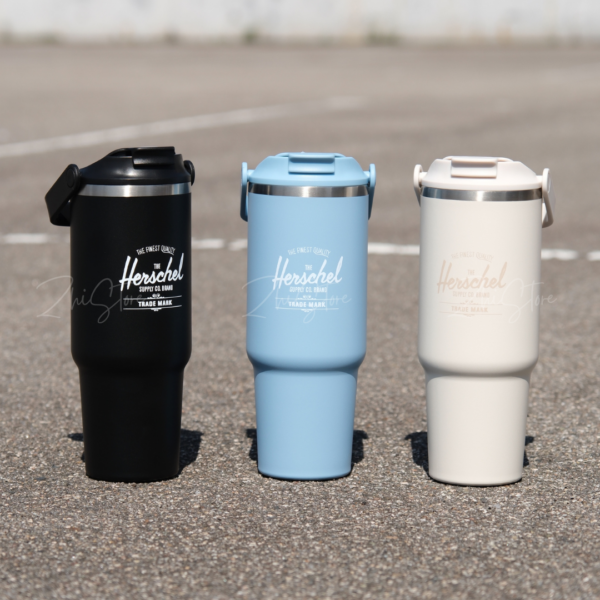 Herschel 手提 保溫 冰霸杯 880ml 保溫杯 保冰杯 保溫瓶 不鏽鋼杯 水壺 黑色 奶茶色