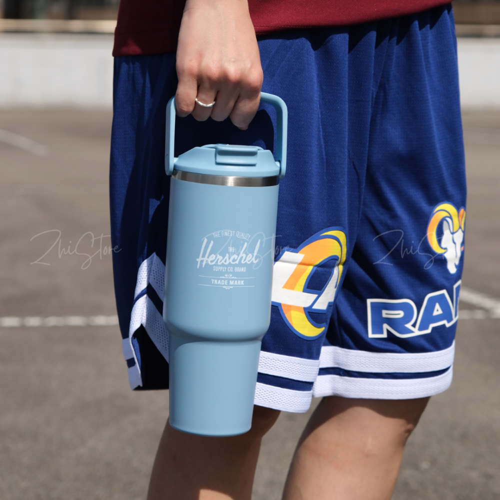17 Herschel 手提 保溫 冰霸杯 880ml 保溫杯 保冰杯 保溫瓶 不鏽鋼杯 水壺 黑色 奶茶色