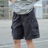 KANGOL 多口袋 工裝短褲 休閒短褲 短褲 男裝 中性 深灰 深綠 64251520