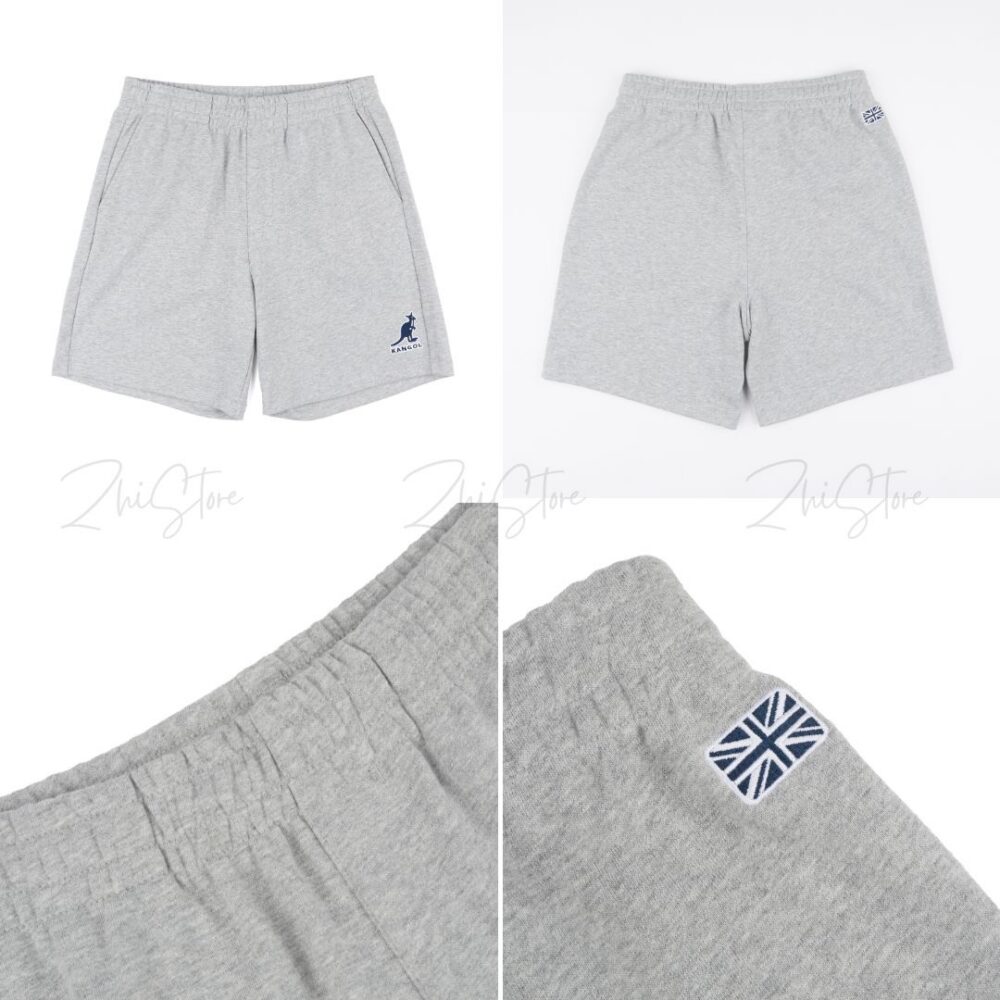 KANGOL 中性棉短褲 休閒短褲 短褲 棉褲 棉短褲 黑色 灰 64251503