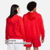 【零碼出清｜售出不退換｜L號】Nike Club 女款 刺繡Logo 帽T 連帽上衣 長袖上衣 長袖 紅色 DQ5794-657