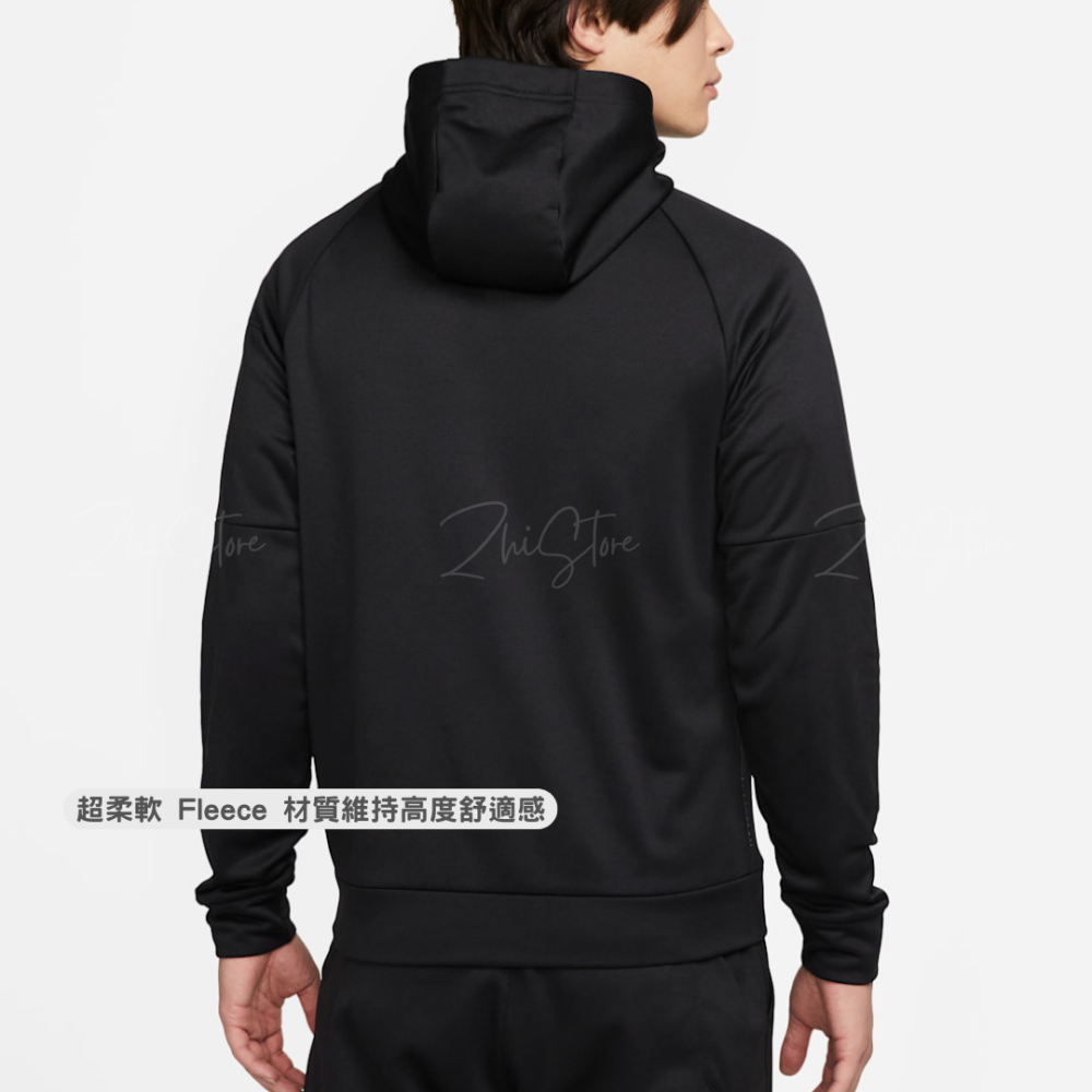 【零碼出清｜售出不退換｜XL號】Nike THERMA-FIT 拉鍊 運動 連帽外套 連帽上衣 保暖 外套 黑色 DQ4831-010