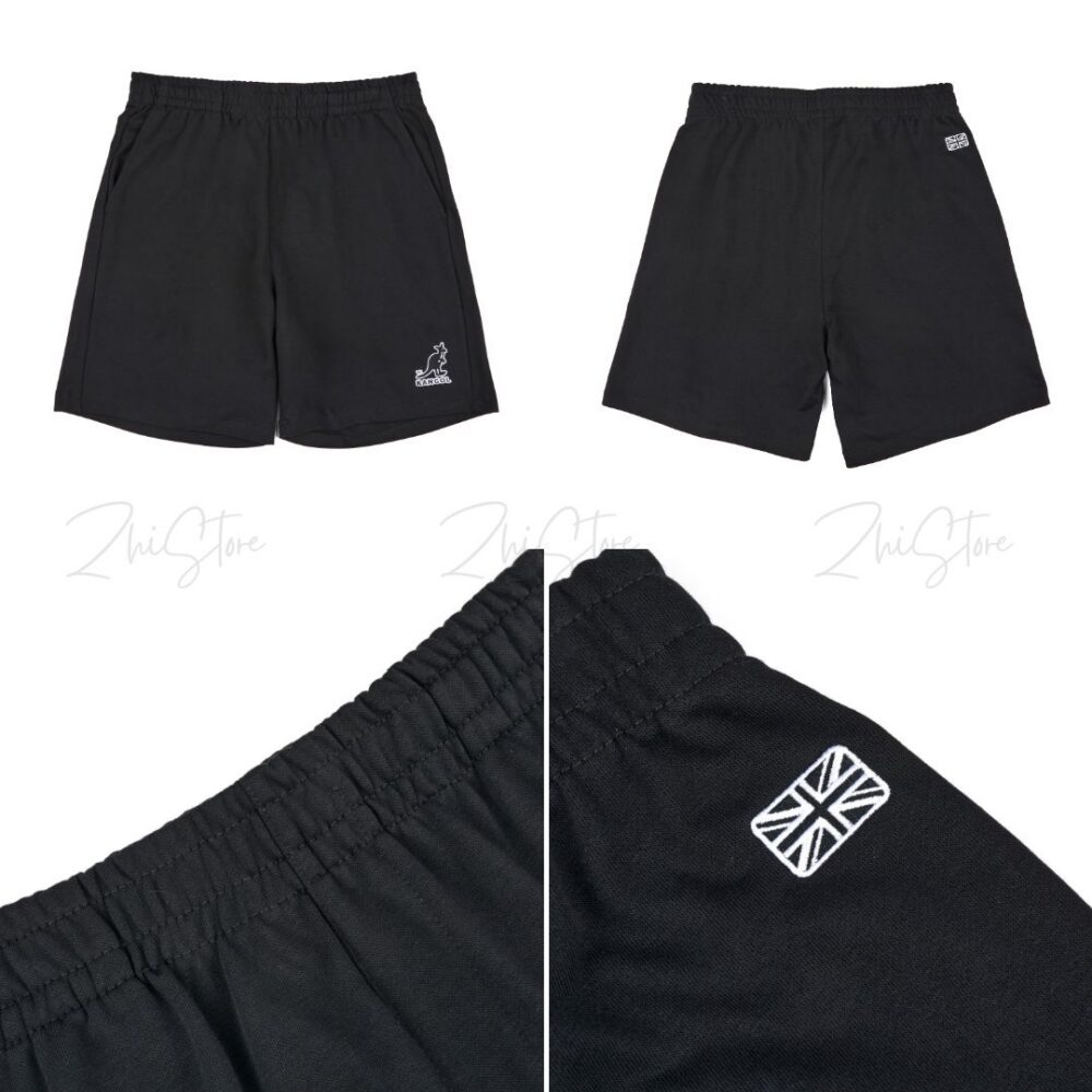 KANGOL 中性棉短褲 休閒短褲 短褲 棉褲 棉短褲 黑色 灰 64251503