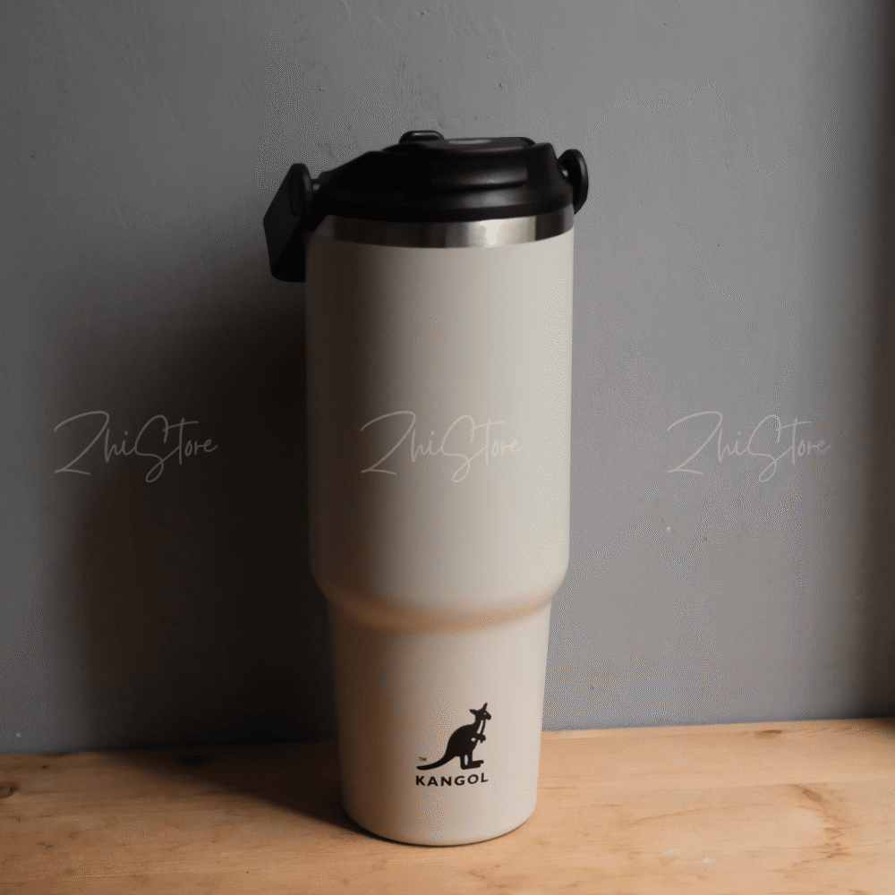 35 KANGOL / Herschel 手提 保溫 冰霸杯 880ml 保溫杯 保冰杯 保溫瓶 不鏽鋼杯 水壺 黑色 奶茶色