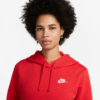 【零碼出清｜售出不退換｜L號】Nike Club 女款 刺繡Logo 帽T 連帽上衣 長袖上衣 長袖 紅色 DQ5794-657