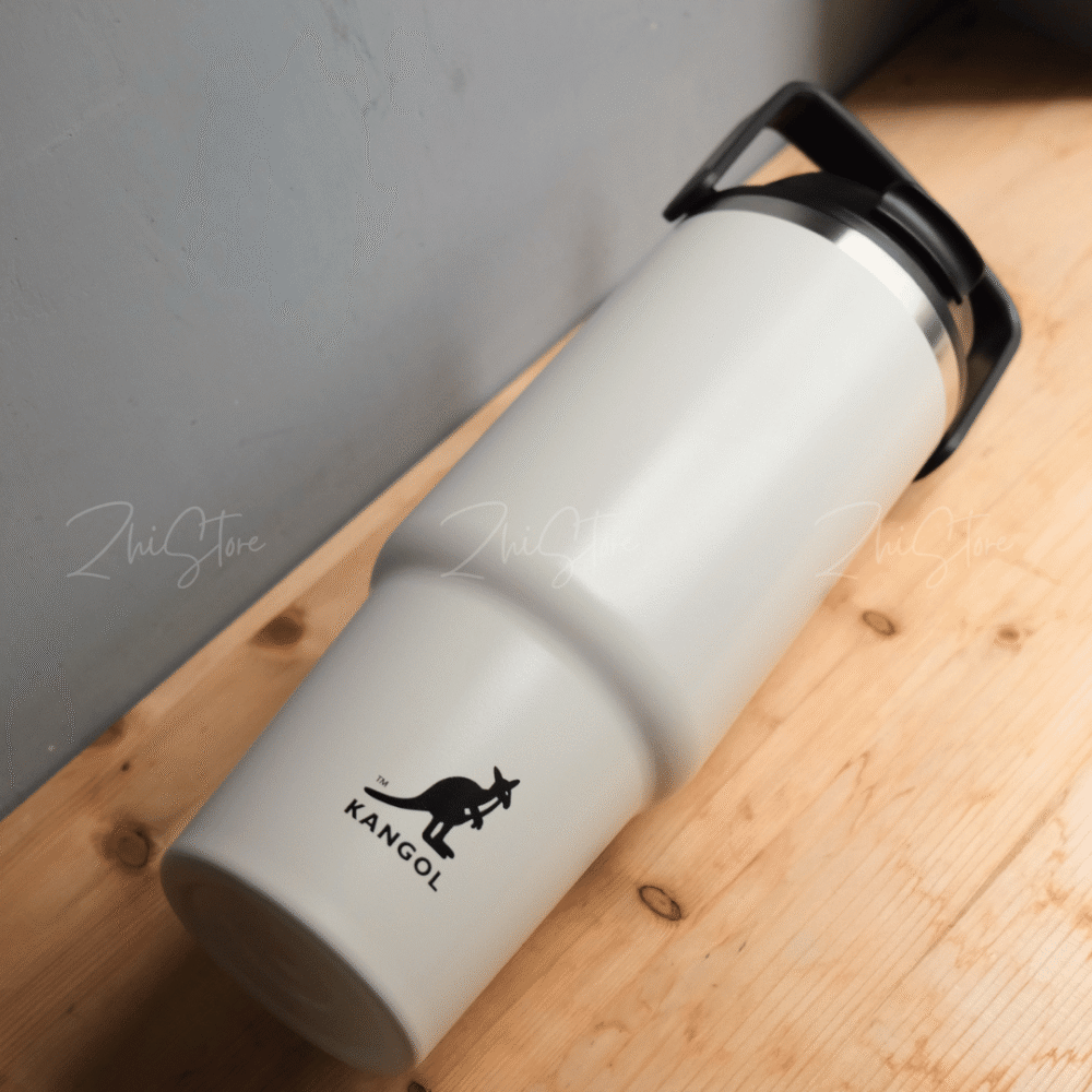 40 KANGOL / Herschel 手提 保溫 冰霸杯 880ml 保溫杯 保冰杯 保溫瓶 不鏽鋼杯 水壺 黑色 奶茶色