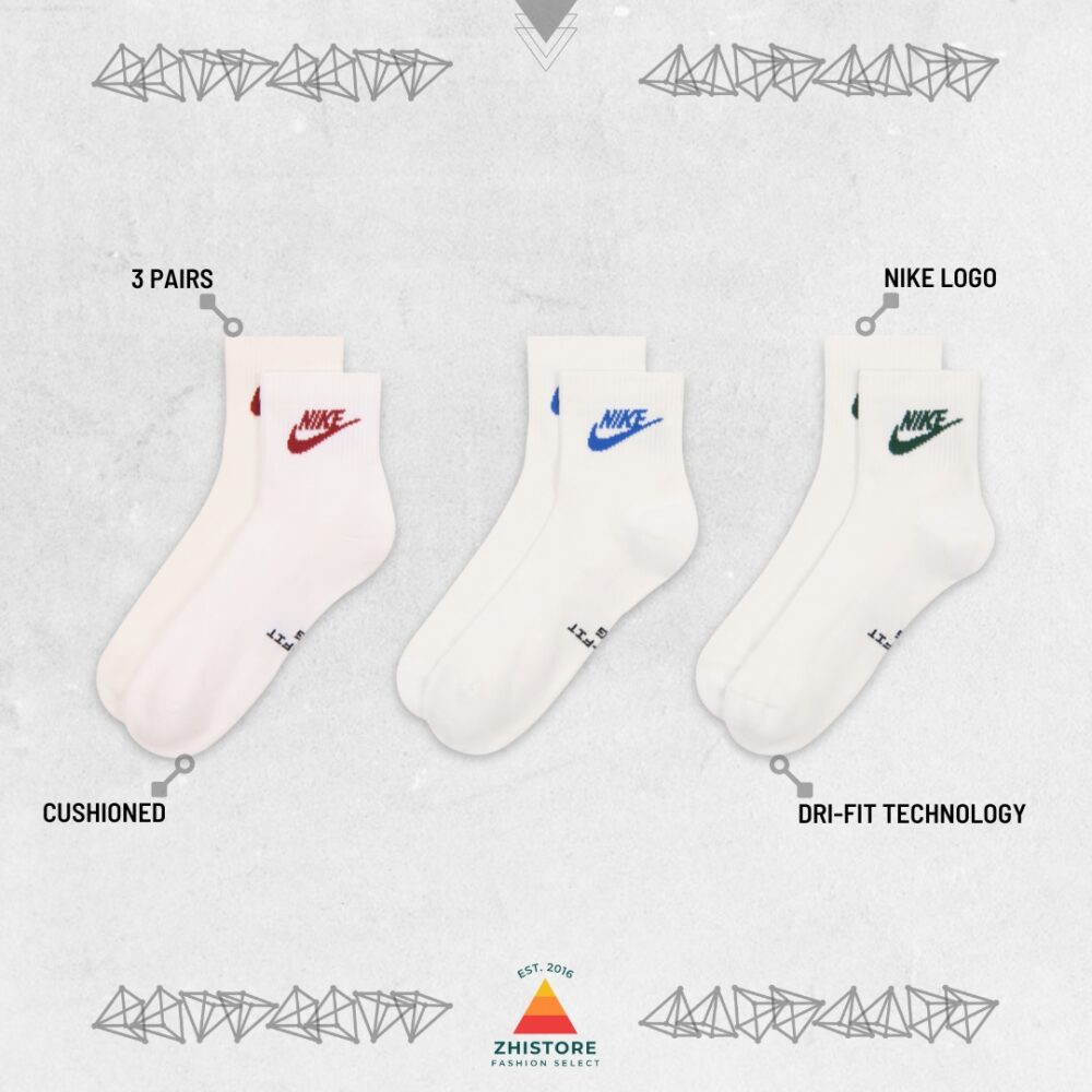 Nike Elevated【3雙一組】中筒襪 奶油 襪 襪子 男襪 女襪 IH8523-906