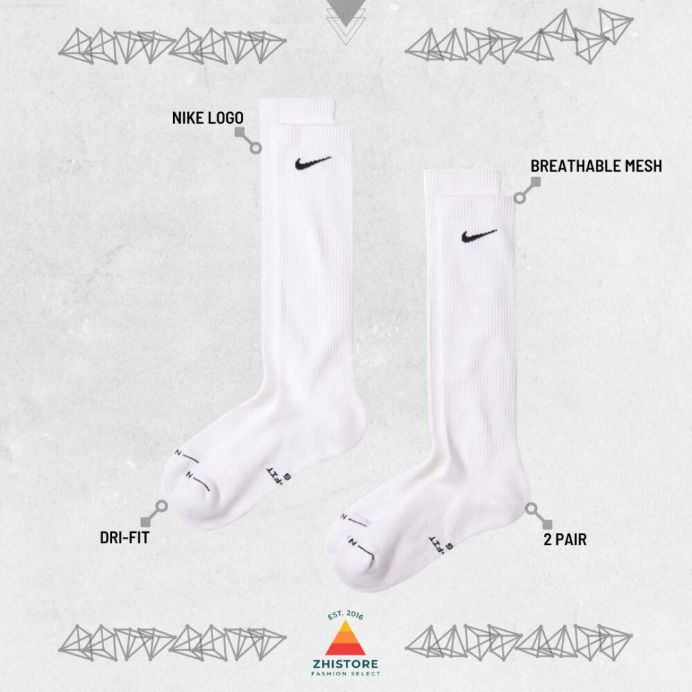 Nike Elevated【2雙一組】及膝長襪 白襪 白長襪 襪子 男襪 女襪 HQ8510-100