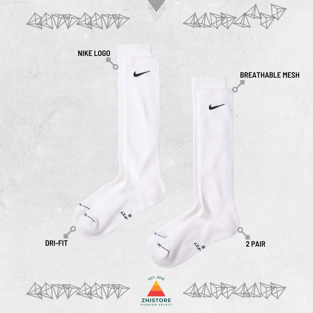 Nike Elevated【2雙一組】及膝長襪 白襪 白長襪 襪子 男襪 女襪 HQ8510-100