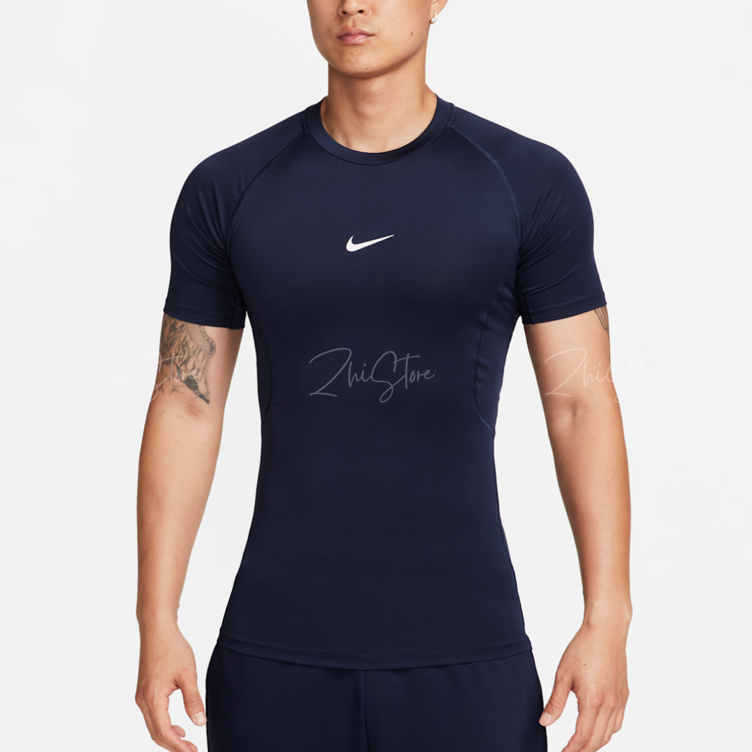 Nike Pro Dri-FIT 男款 緊身運動短袖上衣 運動束衣 健身衣 緊身衣 運動上衣 排汗短T 深藍色 FB7933-451