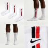 Nike Elevated【3雙一組】條紋長襪 白襪 白長襪 襪子 男襪 女襪 IH8532-900