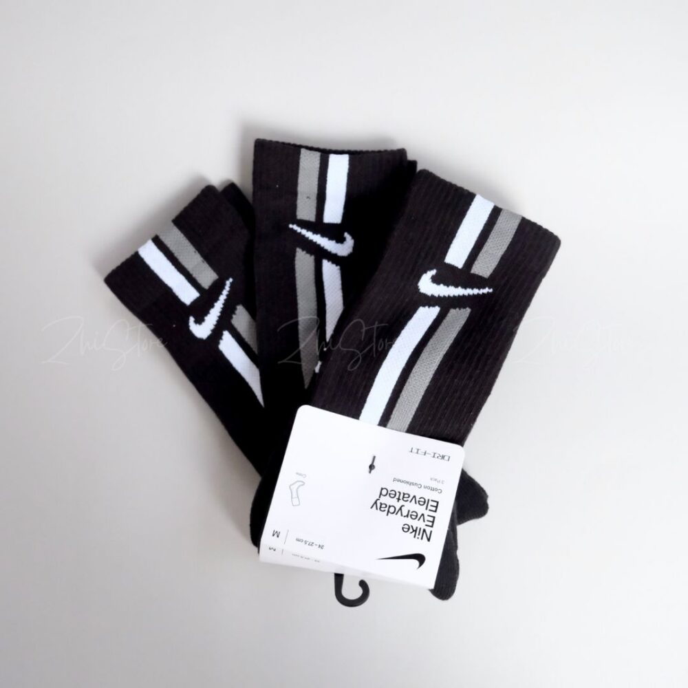 20 Nike Elevated【3雙一組】條紋長襪 白襪 白長襪 襪子 男襪 女襪 IH8532-900 IH8532-902