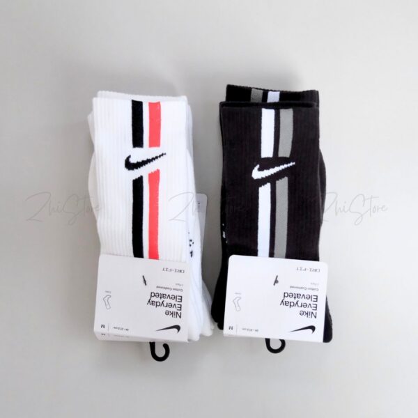 3 Nike Elevated【3雙一組】條紋長襪 白襪 白長襪 襪子 男襪 女襪 IH8532-900 IH8532-902