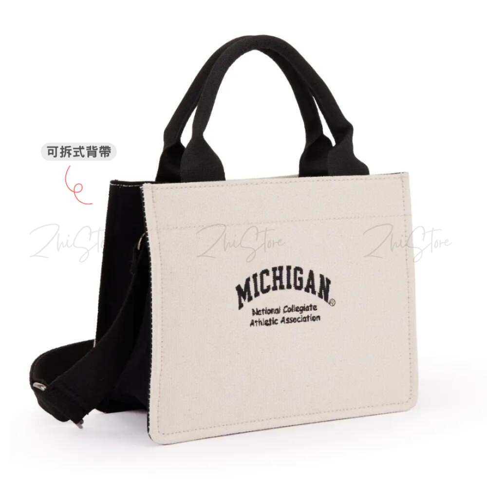 NCAA 帆布 側背包 手提包 米白色 帆布包 托特包 肩背包 包包 小包 女包 74221706 74221708