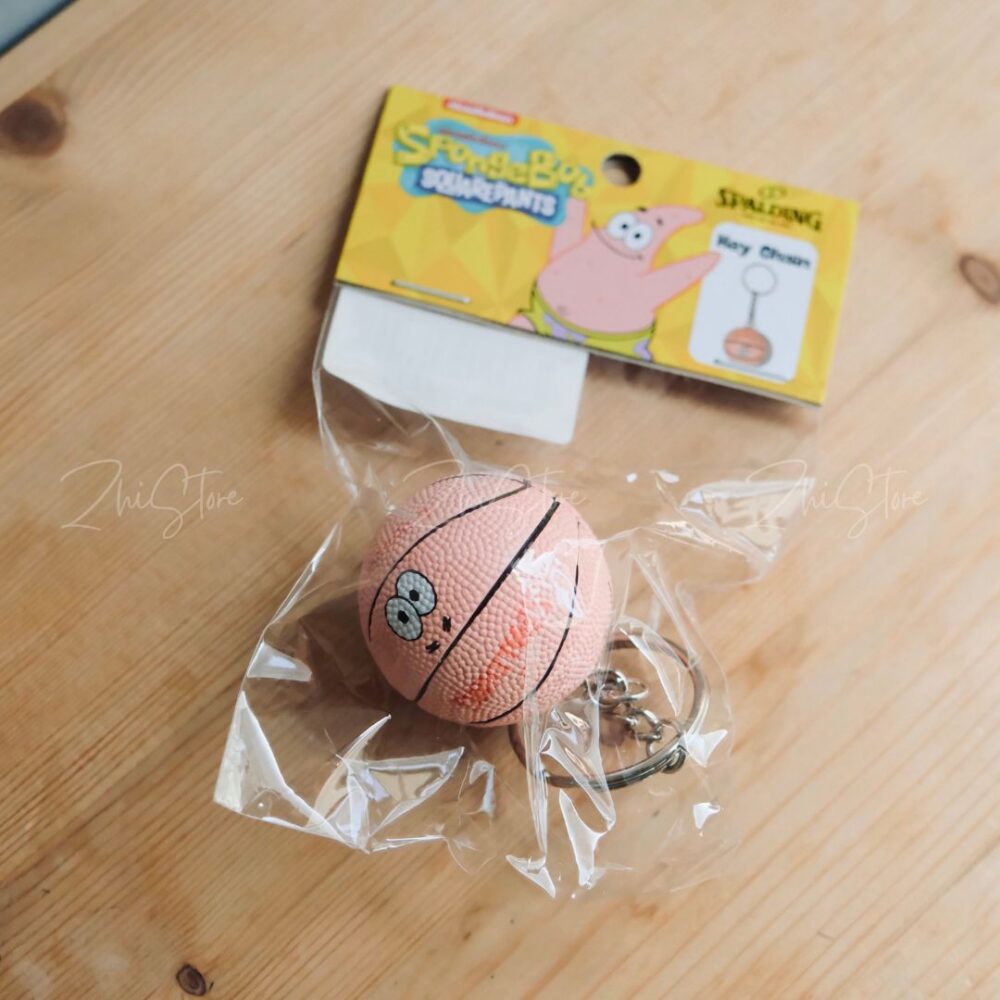 SPALDING x 派大星 籃球 鑰匙圈 掛飾 海綿寶寶 斯伯丁 禮物 生日禮物 吊飾 鑰匙圈吊飾