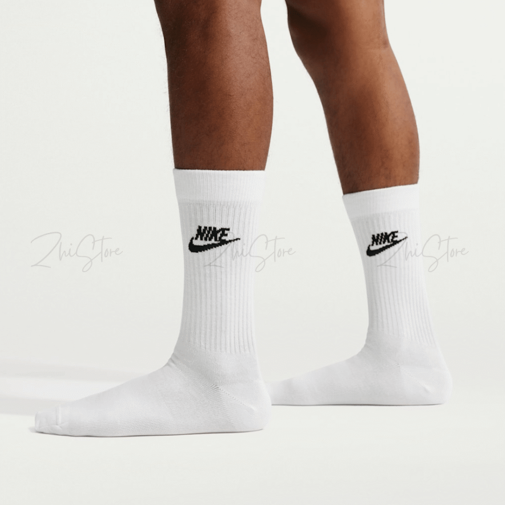 1 Nike Sportswear【3雙一組】薄款 Logo 白長襪 白襪 長襪 襪子 男襪 女襪 DX5025-100