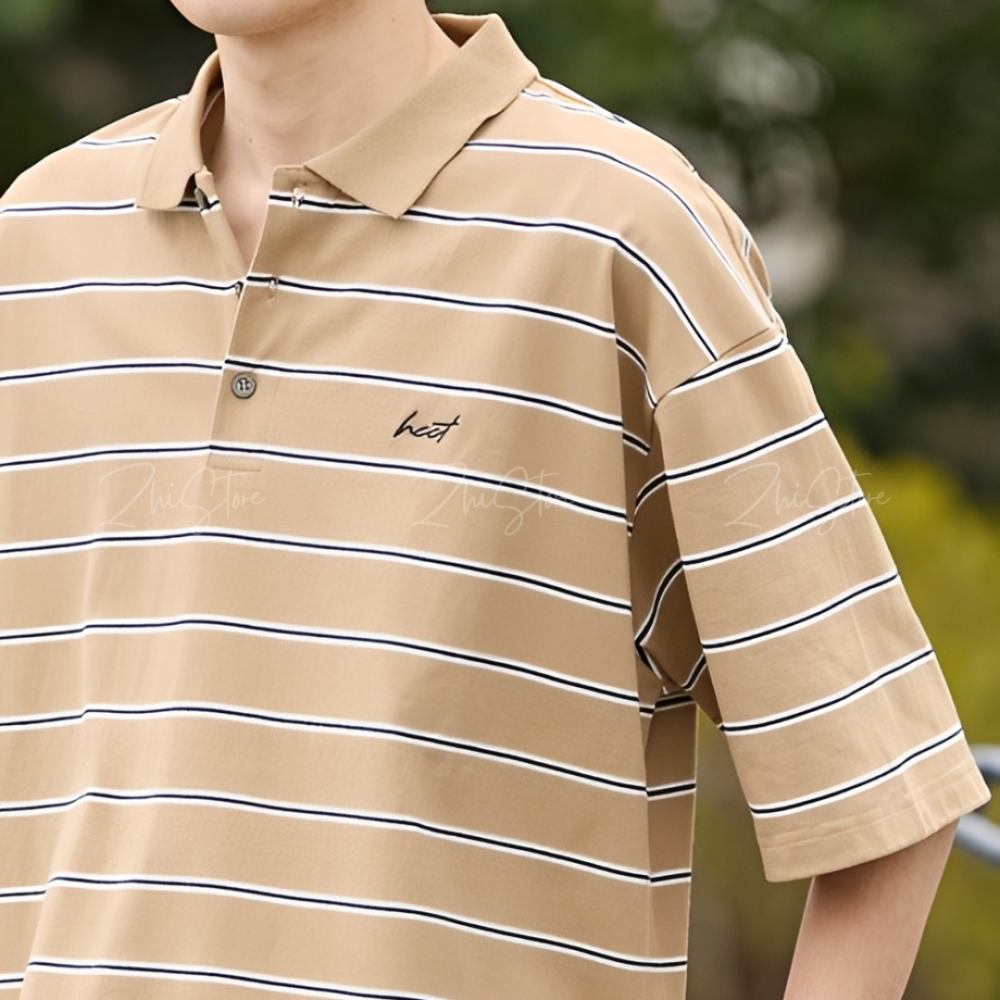 10 日本 HECT 條紋 POLO衫 短袖上衣 日系 中性 男裝 女裝 上衣 短袖 女生上衣 男生上衣