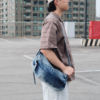 12 日本 Alfred Alex 復古 水洗 丹寧包 斜背包 肩背包