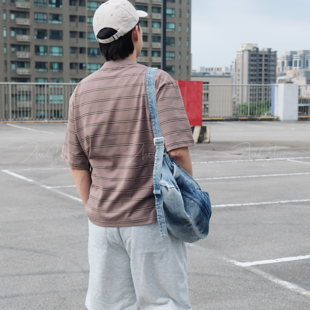14 日本 Alfred Alex 復古 水洗 丹寧包 斜背包 肩背包