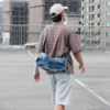 16 日本 Alfred Alex 復古 水洗 丹寧包 斜背包 肩背包