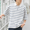 19 日本 HECT 條紋 POLO衫 短袖上衣 日系 中性 男裝 女裝 上衣 短袖 女生上衣 男生上衣