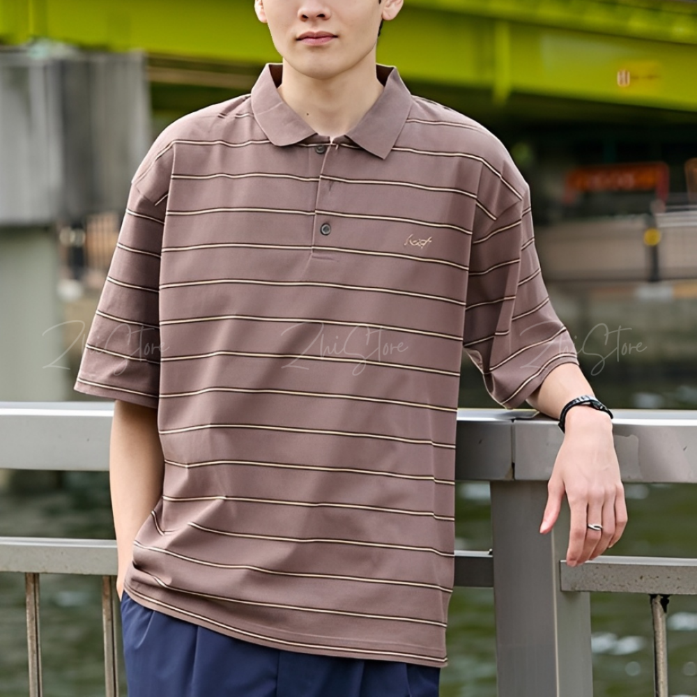 5 日本 HECT 條紋 POLO衫 短袖上衣 日系 中性 男裝 女裝 上衣 短袖 女生上衣 男生上衣