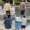 6 日本 HECT 條紋 POLO衫 短袖上衣 日系 中性 男裝 女裝 上衣 短袖 女生上衣 男生上衣