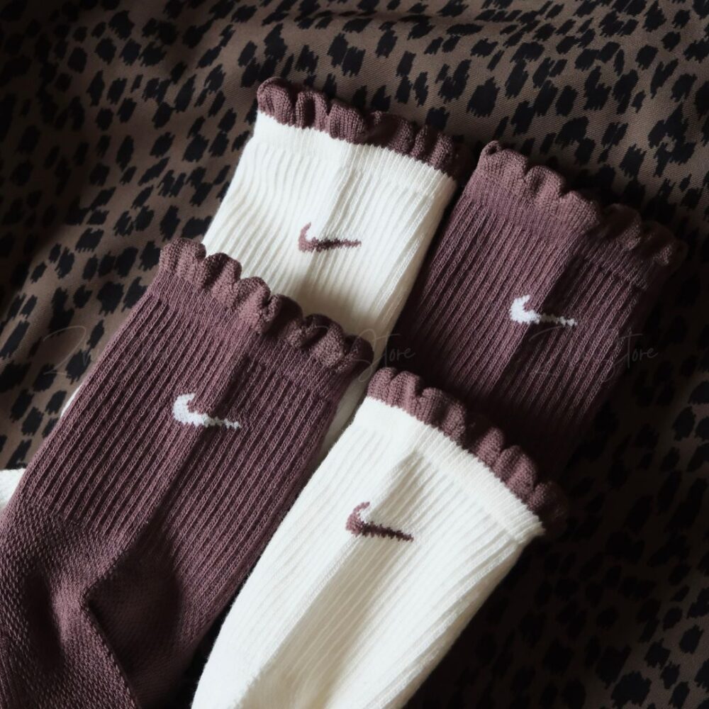 Nike Elevated【2雙一組】木耳邊 中長筒襪 襪子 休閒襪 襪 配件 IH8621-903