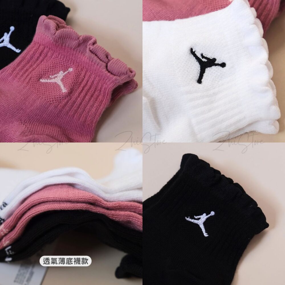 13 Nike Jordan【3雙一組】木耳邊 中筒襪 襪子 休閒襪 白襪 襪 白色 IR0597-901