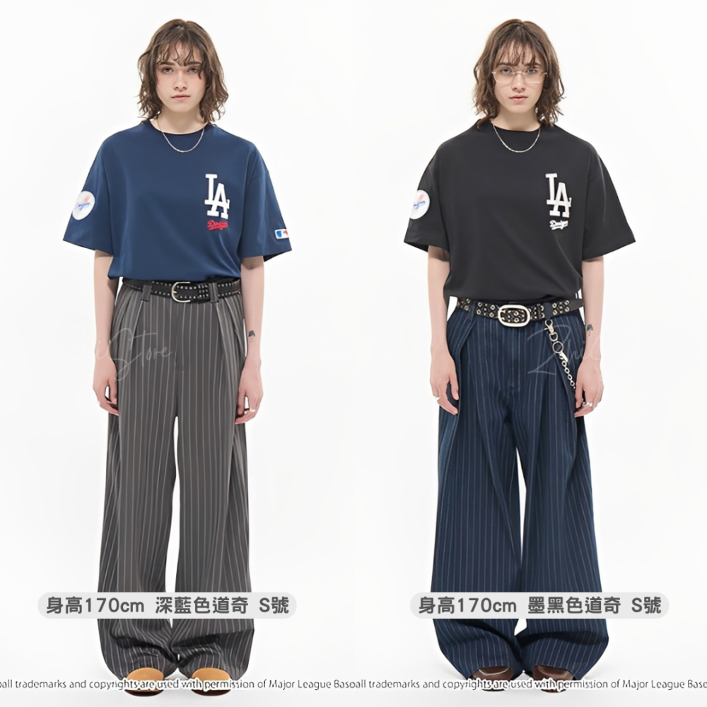 MLB 刺繡 落肩 短袖上衣 T-shirt 短袖