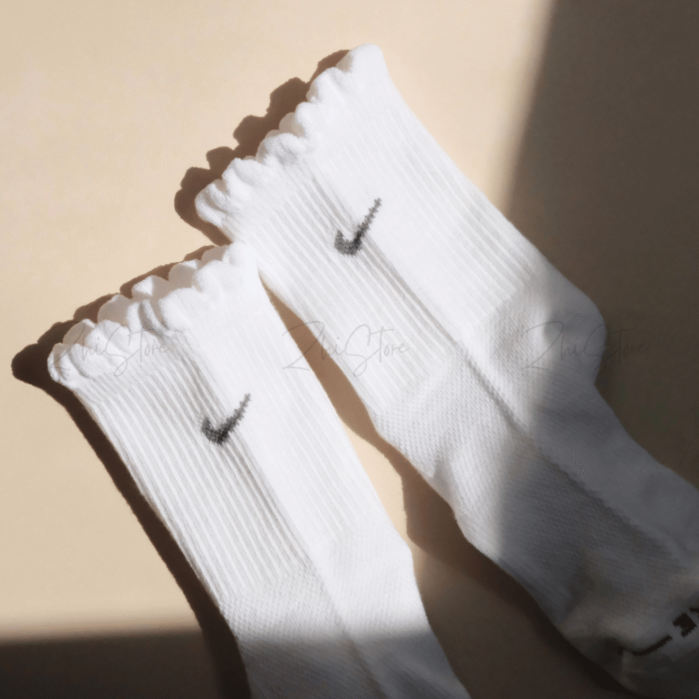 Nike Elevated【2雙一組】木耳邊 中長筒襪 襪子 休閒襪 襪 配件 IH8621-903 IH8621-910
