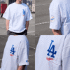 MLB 刺繡 落肩 短袖上衣 T-shirt 短袖