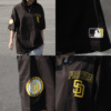 MLB 刺繡 落肩 短袖上衣 T-shirt 短袖